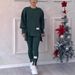 Women's Clothing Irregular Long Sleeved Sweatshirt Leggings Suit Casual Long Sleeve Hoodie Leggings Set Solid Color, Comfort Fit, Plus Size Available_ecoleips.com