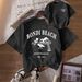 Women's Casual Multi-Color round Neck Short Sleeve Sports Top Simple Fashionable Solid Color Loose Printed T-Shirt_ecoleips.com