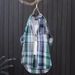 Plaid Shirt Women's Long-Sleeved Shirt Retro Coat Loose All-Matching Slimming Color Shirt Cardigan Fashion_ecoleips.com