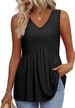 Cross-Border 2025 Style Flowy Ruffle Women's Elegant Sleeveless V-Neck Babydoll Tank Top_ecoleips.com