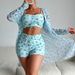 Women's Clothing New Multi Color Fashion High End Sexy Printed Bikini Bikini Three Piece Women's Swimsuit_ecoleips.com