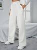 Women's Clothing Embossed Elastic Waist Women's Temperament Loose Trousers Casual Sweater Wide Leg Pants_ecoleips.com