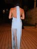 Halter Neck Backless Dress With Fringe – Bodycon Midi Dress For Night Out_ecoleips.com