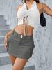 K European And American Style New Street Solid Color Low Waist Slim Fit Half Skirt For Women_ecoleips.com