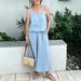 Women's Cotton And Linen Set Sleeveless Camisole Top Wide Leg Pants Two Piece Set_ecoleips.com