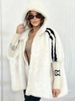 Women's Clothing Women's Casual Loose Hooded Patchwork Jacket Autumn Fashion Outerwear Style For Formal & Casual_ecoleips.com
