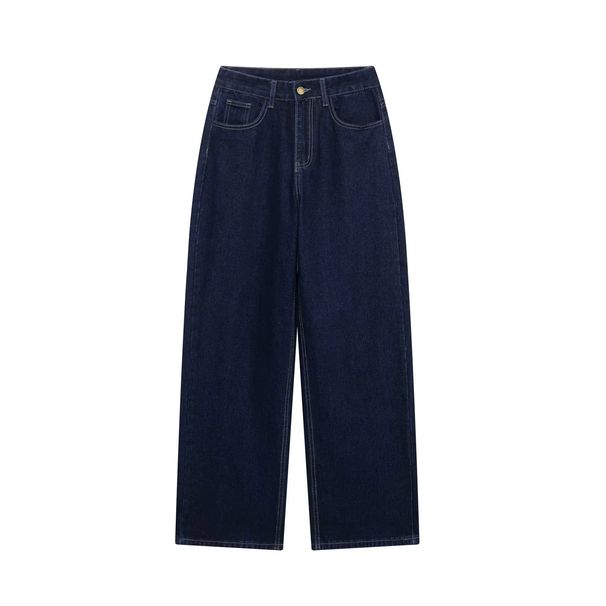 K Women's Fashion Casual Suit With Elegant Temperament, Waist Strap, Cinched Waist, Lapel, Denim Suit_ecoleips.com