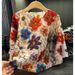 Women's Clothing High End Fashion Printed Loose Pleated Tops For Women In Autumn New Commuting Round Neck Bat Sleeve T Shirt_ecoleips.com