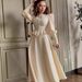Women's Clothing Elegant Women's Long Dress Strappy Chain Detailing Slim Fit Design Luxury With Long Sleeves_ecoleips.com