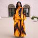 Women's Clothing Plus Size Clothes Elegant Two-Piece Set With Print Top And Pleated Wide Leg Pants Casual Beach Style Summer Fashion_ecoleips.com