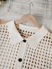 Women’s Oversized Knit Cardigan – Single-Breasted Open Front Cover-Up For Spring & Summer (White/Black, 0XL-4XL)_ecoleips.com