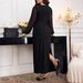 Elegant Plus Size Lace Panel Twist Knot Bodycon Dress For Evening Parties & Special Occasions_ecoleips.com