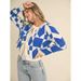 Geometric Patterned Knit Cardigan With Ties For Autumn/Winter Season, Stylish And Fashionable Long-Sleeved Sweater Avail_ecoleips.com
