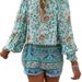 Bohemian Floral Print V-Neck Blouse – Long Sleeve Wrap Front Tunic Top With Tie Detail (S-XXL, 6 Colors)_ecoleips.com