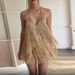 Sexy Halter Hight Street Summer Mini Dress Women Elegant Backless Solid Color Party Dress 2026 Fashion Tassels Shiny Beach Dress_ecoleips.com