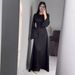 European And American 2025 Spring New Style Slim-Fit Tie-Waist Solid Color Long-Sleeve Elegant Dress For Women_ecoleips.com
