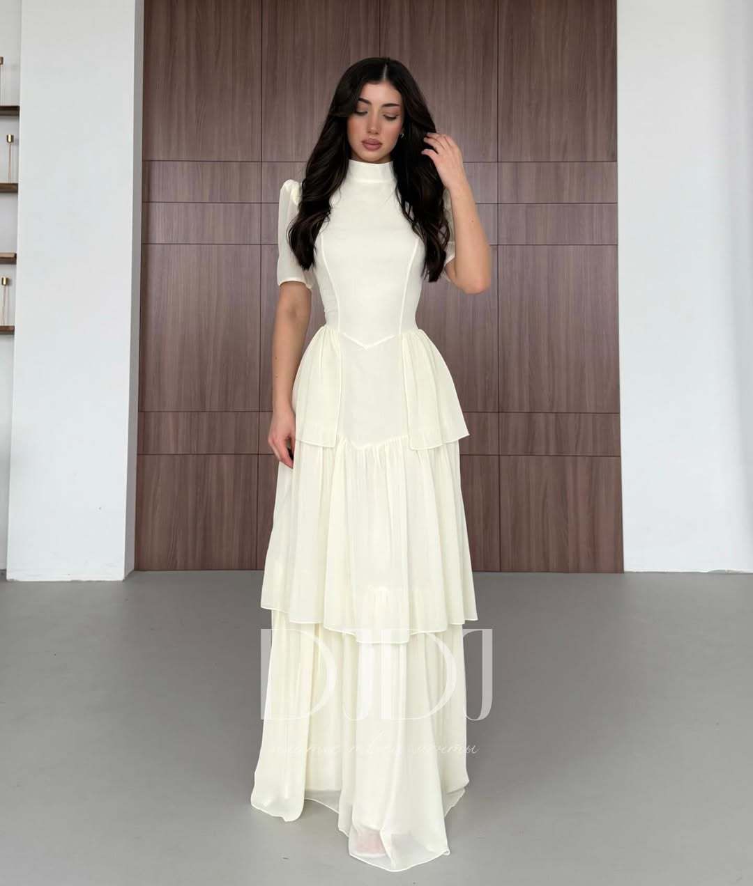 Women's Clothing Summer Style Round Neck Short Sleeve Multi Layer Cake Dress For Women For Formal & Casual For Women_ecoleips.com