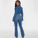 Fashion Retro Women's Denim Jacket Set Button Detail American Style Clothing_ecoleips.com