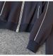 Women's Casual Tracksuit Set - Navy Blue Stand Collar Sweatshirt & Straight Leg Pants, Letter Print Two-Piece Outfit_ecoleips.com