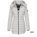 Women's Clothing Cotton Padded Jacket Mid Length Slim Korean-Style Women’s Long Padded Coat – Slim Fit Winter Jacket With Detachable Hood_ecoleips.com