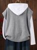 Plus Size V-Neck Knit Vest With Colorful Buttons, Loose Sleeveless Sweater, Casual Layering Top For Women_ecoleips.com