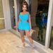 CY 900791 Fashion Strap Short Top With Bodycon Skirt Rhinestone Two-Piece Set For Women_ecoleips.com
