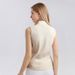 Huaye Summer Half-Turtleneck Sleeveless Vest For Women, Mulberry Silk Stretch Knit Solid Color Top, Base Shirt T-Shirt_ecoleips.com