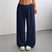 American Style Women's Loose Casual Drawstring Sports Wide Leg Yoga Pants Flared Pants Boutique Clothing_ecoleips.com