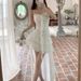 Fashion Sexy Spaghetti Strap Ruffle Irregular Bodycon Party Club Evening Dress Women Mesh Suspender Spring Summer Holiday Beach_ecoleips.com