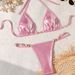 Women's New Sexy Shiny Pearl T-string Bikini Swimsuit Bikini_ecoleips.com