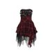 Women's Elegant Sexy Red Plaid Strapless Bodycon Skirt Dress Summer 2024 New Fashion Casual Midi Skirt_ecoleips.com