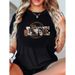 Women's Pure Cotton Top European Size Free Spirit Western Lifestyle Text Print R_ecoleips.com