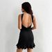 Voya New European American Style Elegant Design Dress For Women, Waist-cinching, Pleated, Bodycon Skirt With Ruffles,_ecoleips.com