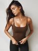 Women's Clothing Women's Knitted Slim Fit Cami Top, Summer Stretchy Ribbed Vest For Layering_ecoleips.com