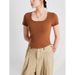 Women's Slim Fit Short Sleeve T-Shirt Padded Bra Integrated Cup Comfortable Casual Top Fashionable Spring Summer New Arrival_ecoleips.com