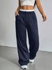 Casual Women's High Waist Straight Leg Trousers Autumn/Winter Japanese Korean Style Commuting Long Suit Pants_ecoleips.com