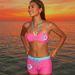Women's Color Blocked Strapless Two-Piece Swimsuit European American Style Print Design Sexy Conservative Beachwear Polyester Nylon_ecoleips.com