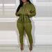 Women's Casual Hoodie & Straight Leg Pants Set - Solid Color Pullover Sweatshirt With Lounge Joggers (S-XL)_ecoleips.com