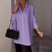Women's Clothing Loose Fit Shirt Plus Size Blouse Elegant Fashion Polyester Spring Autumn Clothing_ecoleips.com