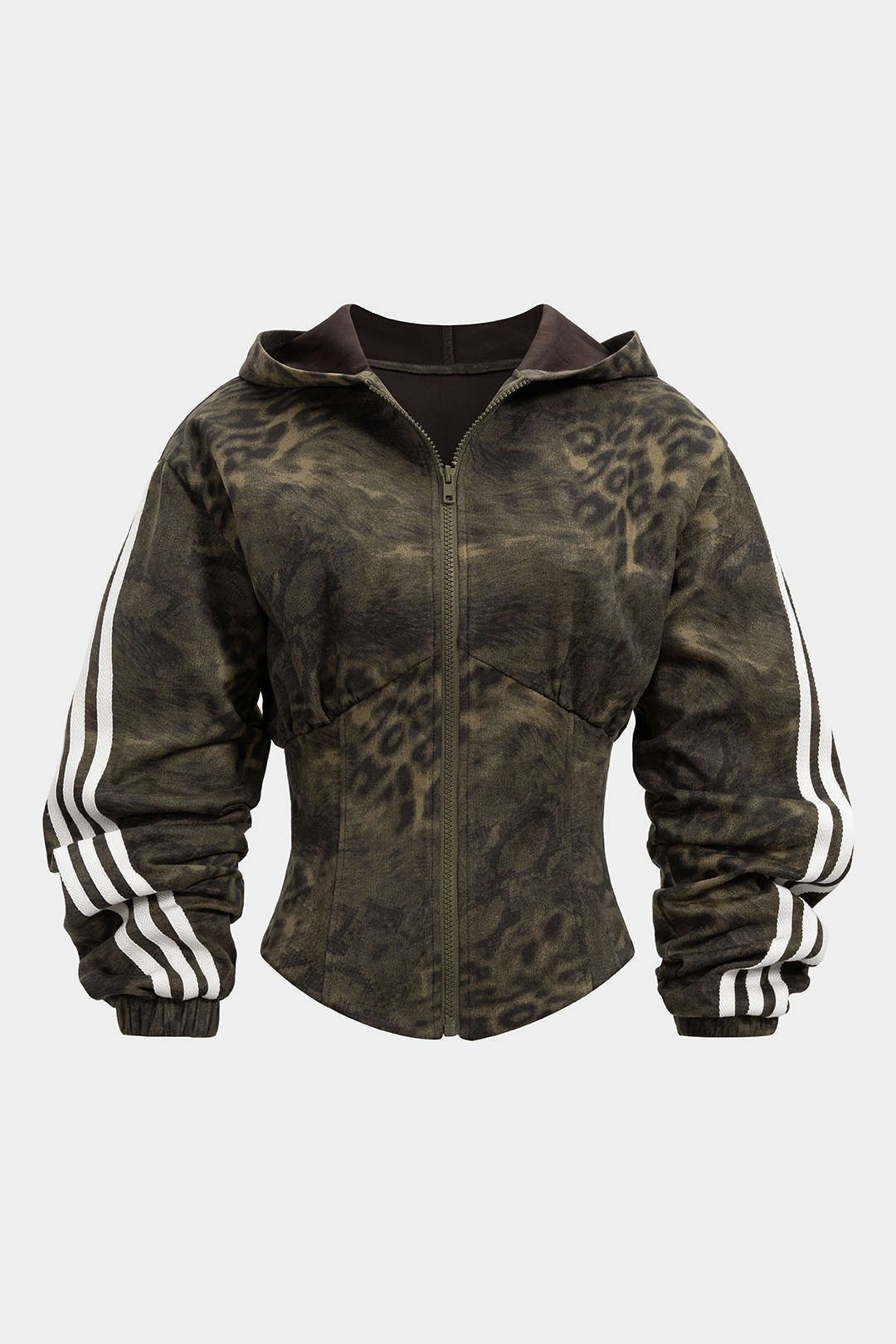 Women's Clothing New Fashion Loose Letter Hooded Knitted Jacket Jeans Two Piece Suit_ecoleips.com