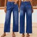Women's Stretch Loose Cropped Jeans Button Up Casual Loose Fit High Waist Ankle Jeans Denim Trousers_ecoleips.com