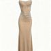 Luxury High-End Strapless Mermaid Gown Heavily Embellished with Rhinestones Fitted Sexy Birthday Evening Socialite Dress_ecoleips.com