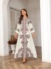 Luxury Embellished Kaftan Dress – Elegant Muslim Women’s Long Sleeve Robe With High-Density Crystal & Beading (Multiple Colors & Sizes)_ecoleips.com