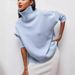 Classic Turtleneck Knit Sweater For Women - Loose Fit Winter Pullover In Solid Colors_ecoleips.com