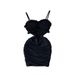 Women's Flirty Ruffled Tube Top Bodycon Mini Dress With Spaghetti Straps For Summer_ecoleips.com