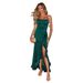 European American Cross-border 2025 Summer New Style Elegant And Sexy Ruffled Slit Dress For Women_ecoleips.com