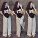 Korean Style Women's Sweet Two Piece Suit Lace Design Short Sleeved Top With Bow Wide Leg Pants Casual Summer Fashion Set_ecoleips.com