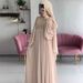 Elegant Long Sleeve Embellished Maxi Dress Women - Vintage Boho Chic Style With Floral Embroidery & Lace Details - Comfortable Polyester Blend Fabric_ecoleips.com