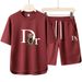 Women's Casual Sports Style Two-piece Set With Short Sleeved Top And Comfortable Shorts Set_ecoleips.com
