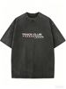 Fashion Washed Short Sleeve T-Shirt, Comfortable Loose Fit Crew Neck Top For Spring And Summer Styling_ecoleips.com